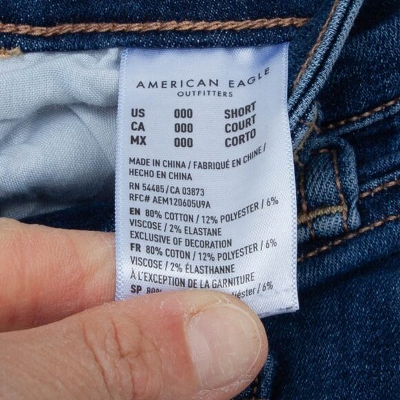 American Eagle Super Hi-Rise Jegging Size 000S - Picture 6 of 7